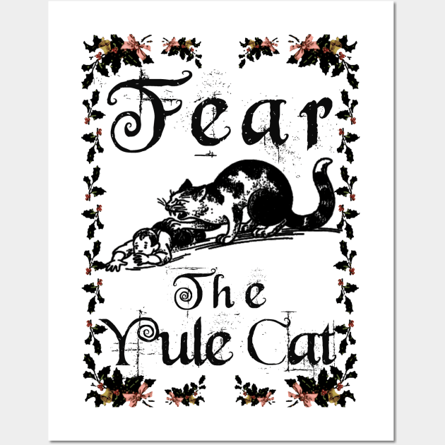 Fear the Yule Cat Wall Art by asimplefool